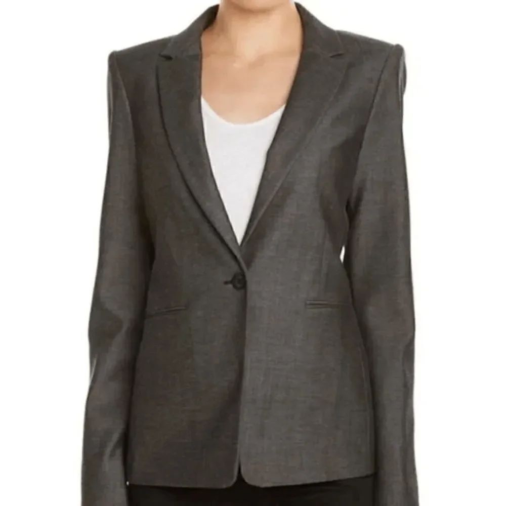 NWT BCBG Hugh Dark Heather Grey Womens Blazer